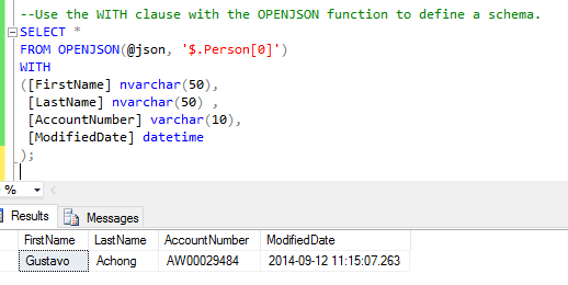 Built-in JSON Support in SQL Server 2016 – samirbehara