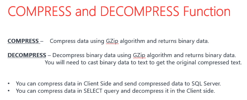Compress Decompress