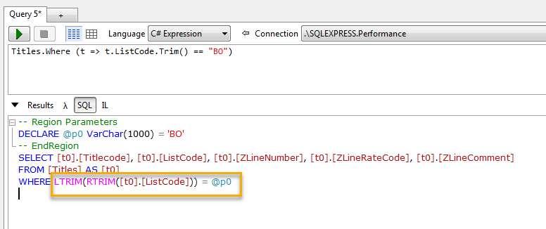 Menace of Trim function usage in Entity Framework – samirbehara