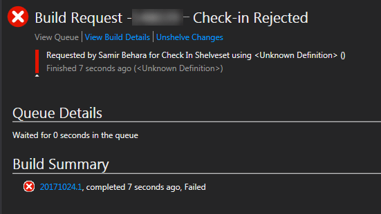 Check-in Rejected