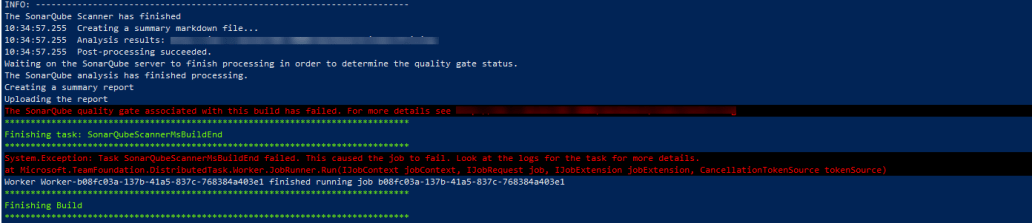 SonarQube Quality Gate Failure