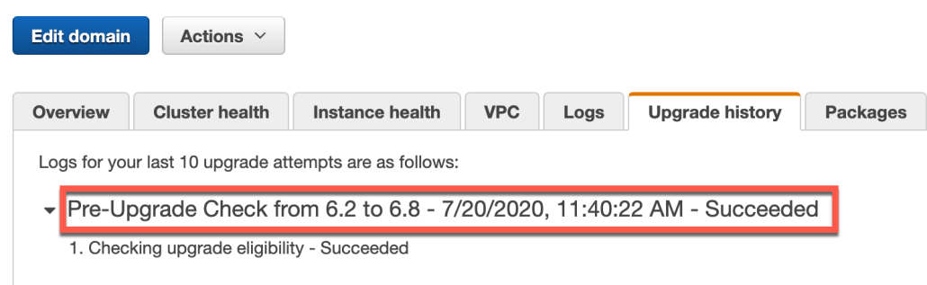 PreCheck Upgrade Success